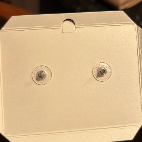 Nolan Miller Vintage Silver-Tone Pave’ Circle Earrings-pierced - Picture 5 of 5